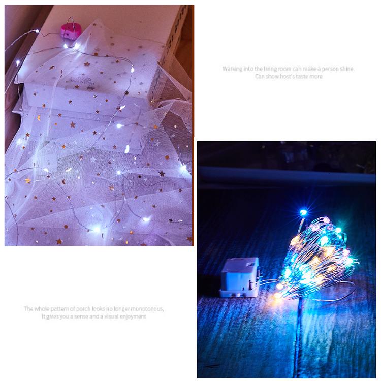 10 светодиодов 1 м гирлянды сказочные гирлянды для внутреннего и наружного дома, свадебной вечеринки, украшения, подарочная коробка, букетные огни