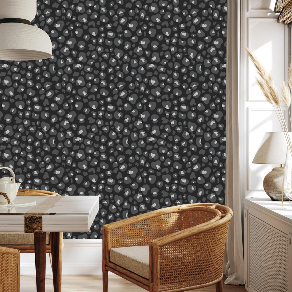 Wallpaper Gray Graphite Leather, Graphite Center for Living Room and Bedroom 50x1000