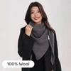 100% Wool Korean Triangle New Fashion Neck Warm Winter Scarf Woman Joker Variety Wearing Method Sweet Comfortable British Scarf