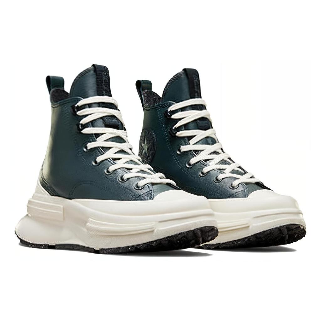 Converse Run Star Legacy Leather Comfortable High-Top Casual Shoes Unisex Sneakers Green A07940C