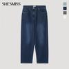 [Она S miSS] Широкие мешковатые джинсовые брюки с полосками сзади SSmSlp22060