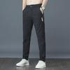Men's Summer Ice Silk Casual Pants - Slim Korean Style, Loose, and Straight Trousers.