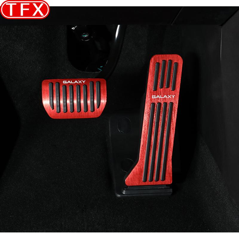 For Geely Galaxy E8 2024 2025 Car Styling Interior Gas Brake Panel Cover Sticker Aluminium Alloy Modification Auto Accessories