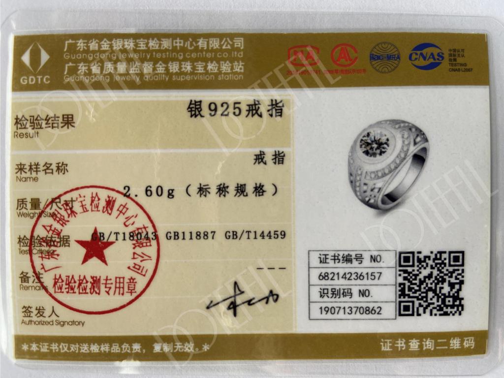 Sterling 925 Silver Fashion Jewelry AAA Zircon Ring