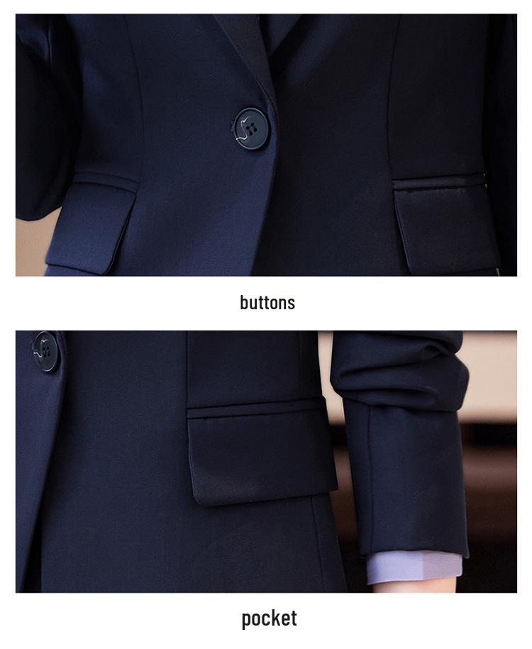 Женский деловой костюм Zihong класса люкс - Весенне-осенний темпераментный стиль для собеседований в колледже и официальной одежды