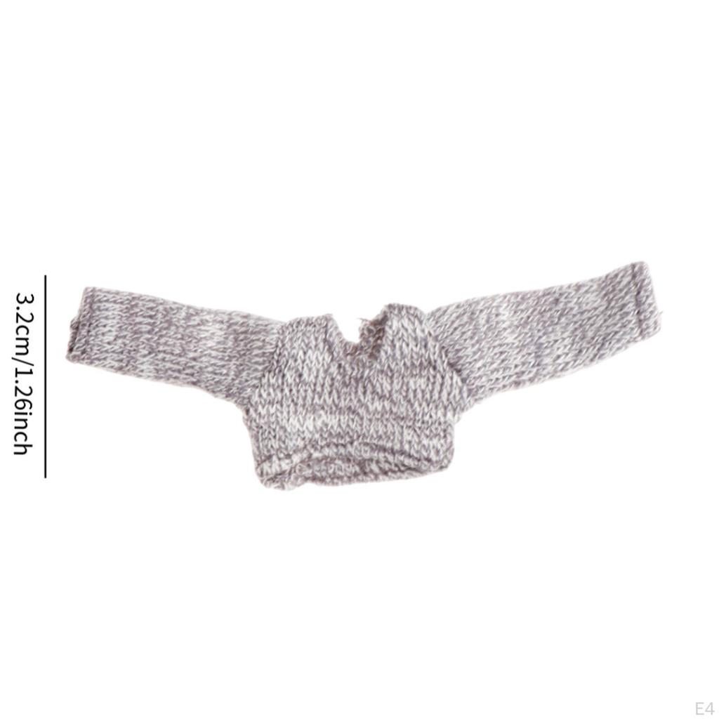 1/12 Женская кукла свитер экшн-фигурка одежда длинный рукав аксессуар пуловер мини для 6''