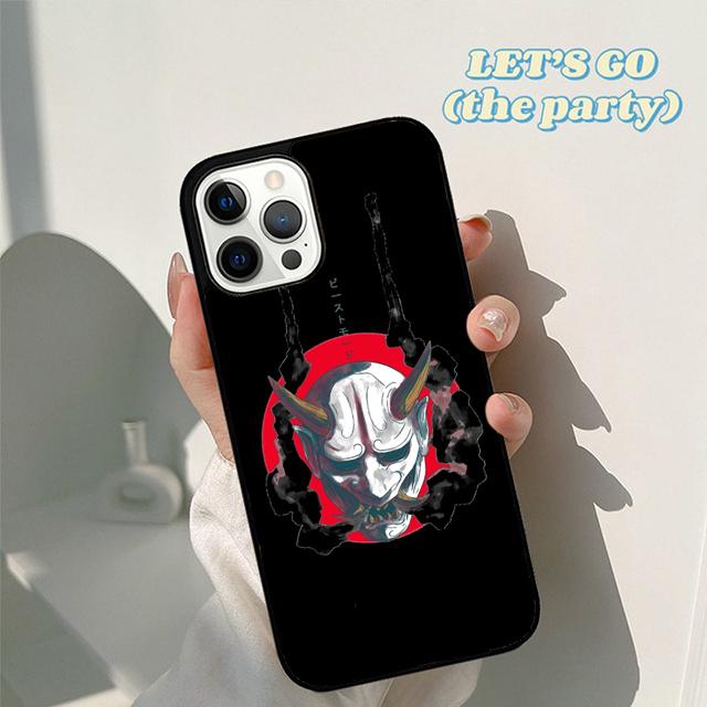 Осенний Чехол-Бампер для iPhone 17 Air 16 16e 15 12 11 13 14 Pro Max Apple Plus с изображением Демона Хannya Oni