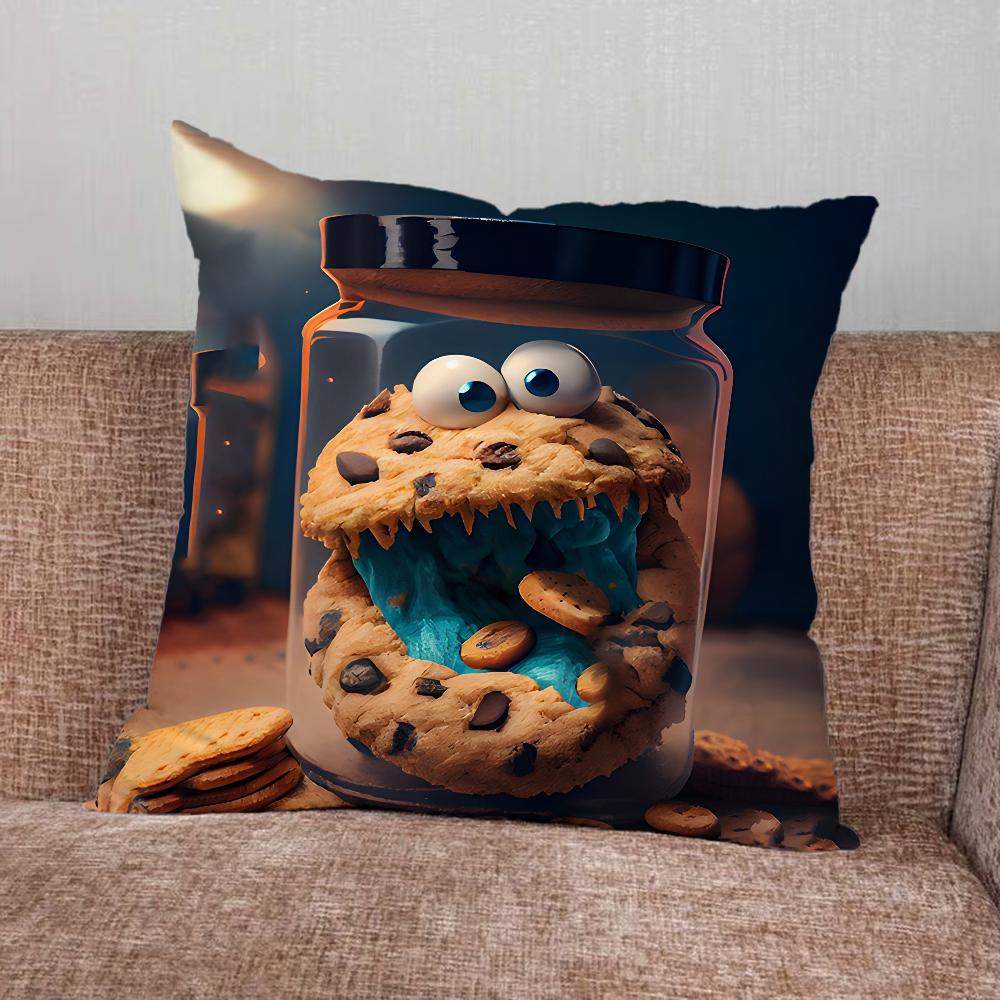 Забавная наволочка C-Cookie-M-Monster для дома, спальни, автомобиля, офиса, декора гостиной, чехол на подушку дивана, подходящий
