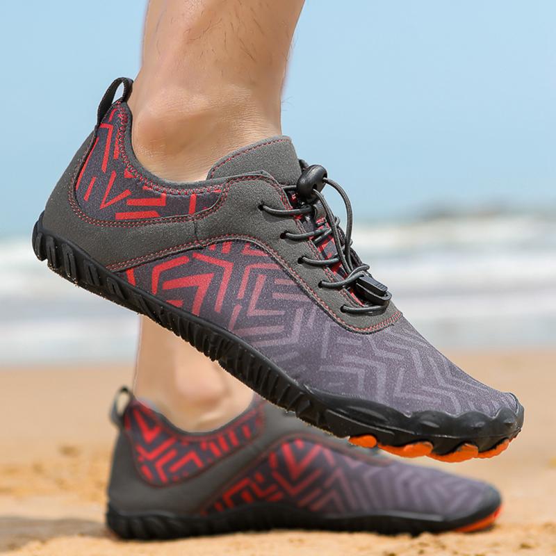 Модные мужские водные туфли для босиком, удобные пляжные туфли, быстросохнущие, дышащие спортивные сандалии для пешего туризма, обувь для тренировок на открытом воздухе, пара 36-46