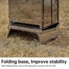 Portable Camping Wood Burning Stove Foldable Small Stainless Steel Tent Stove with Stove Holder Ash