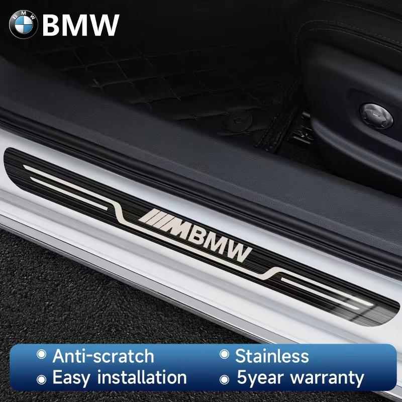 Stainless Steel Door Entry Scuff Plate Threshold Protector Trim M Performance Anti-Scratch Sill Guard for BMW X5 E53 E70 F15 G05 RF6
