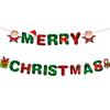 Cartoon Print Merry Christmas Banner Paper Holiday Party Bunting  New Year Decorations