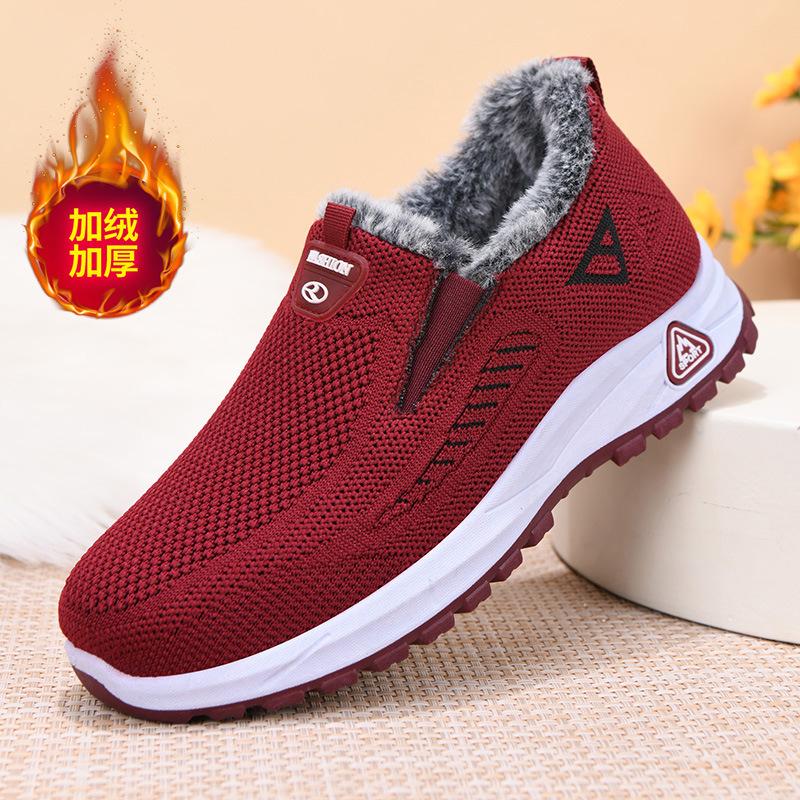 Хлопковая обувь женская зимняя накладка на ноги для сохранения тепла новая тканевая обувь женская хлопковая обувь с напуском и утолщенная повседневная
