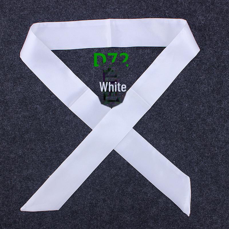 Однотонный шелковый шарф Mai Tong: Тонкая, узкая декоративная лента для ручек сумок