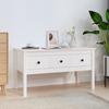 VidaXL Coffee Table White 102x49x55 Cm Solid Pine Wood 820942