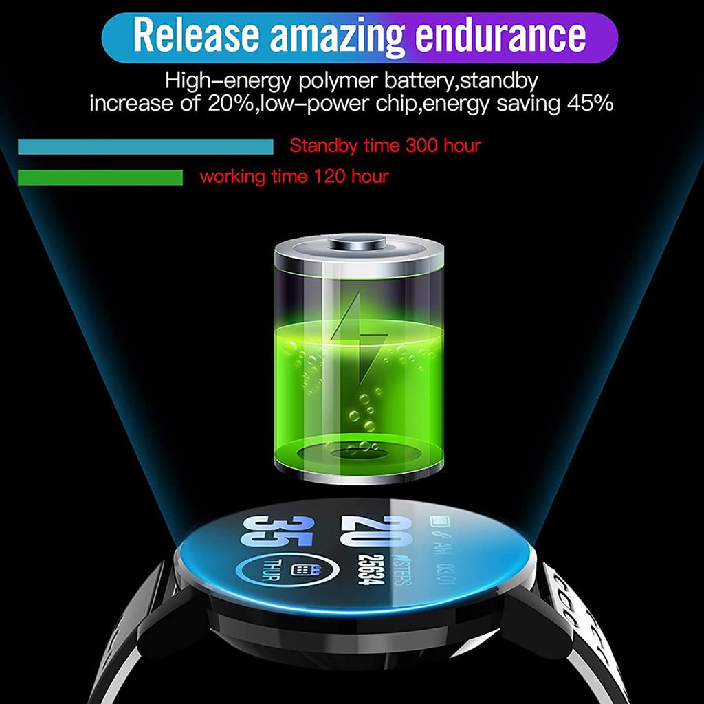 Умные часы 119 Plus для Android 4.4 и выше/iOS 8.0 и выше Спортивные часы