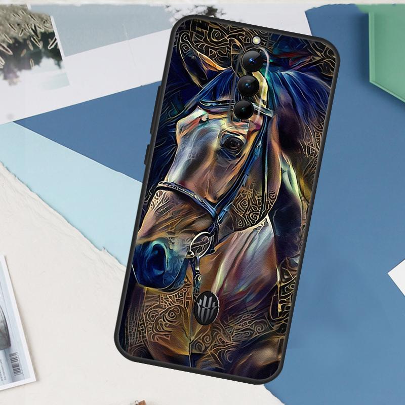 Horse Painted Art For Nubia Red Magic 10 9 8 Pro Plus 6 7 6S 7S Pro 5G 6R Case For RedMagic 8S 9S Pro Plus