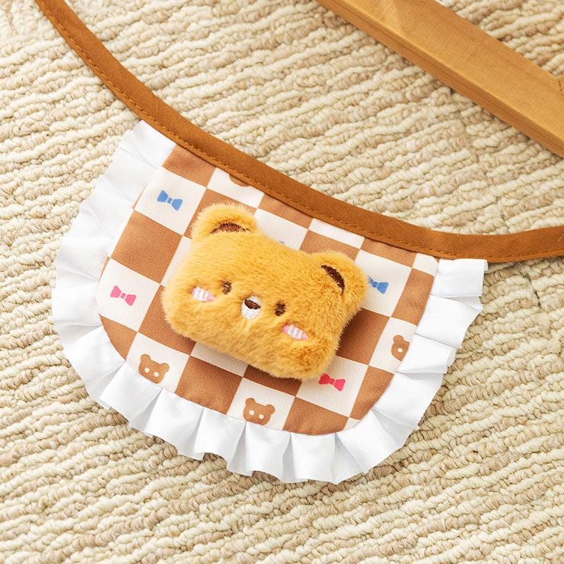 Universal Cute Cat Scarf Puppy Dog Bigbear Pet Bib Elastic Lace-Up Decorative Saliva Towel