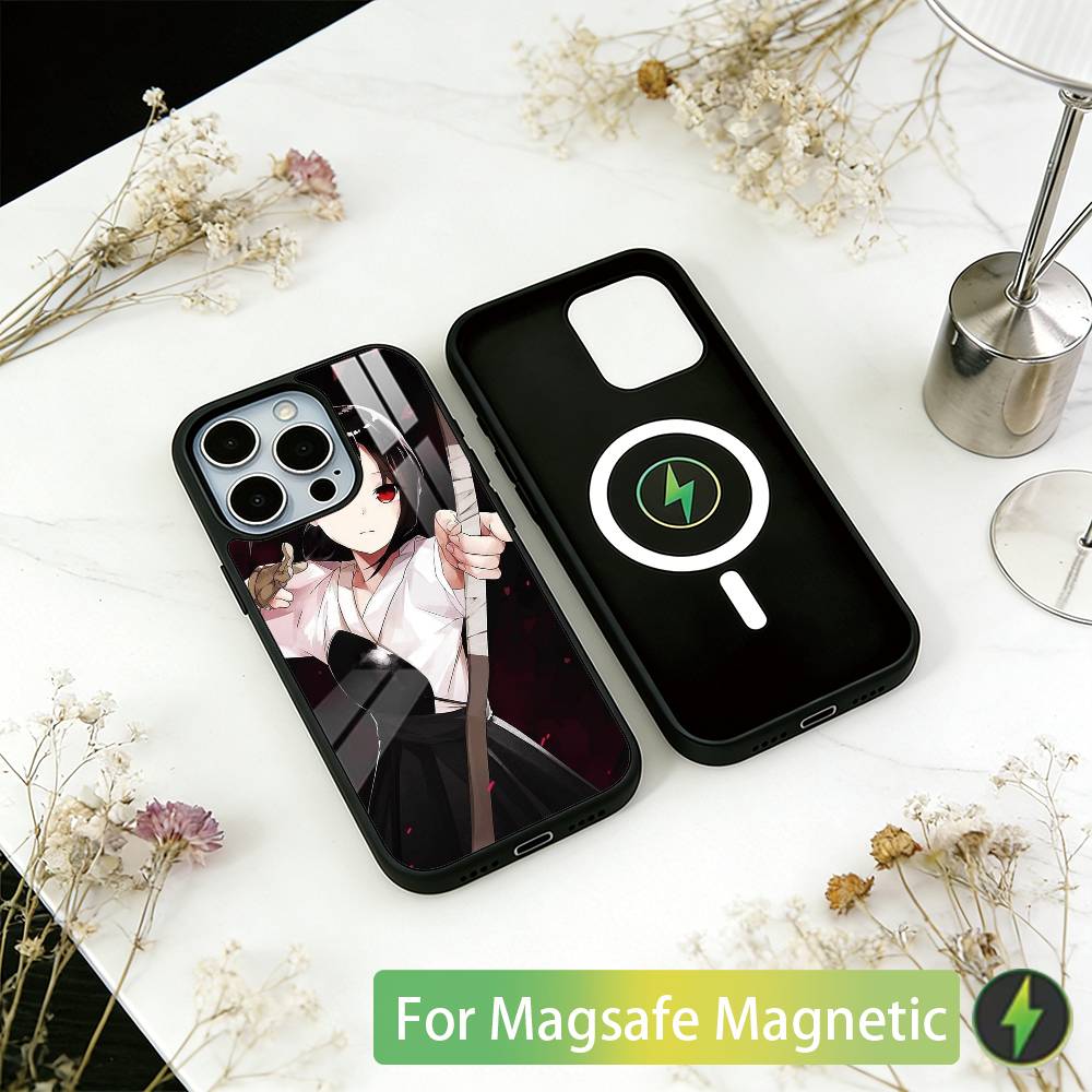Чехол для телефона Kaguya sama Love is War для iPhone17,16,15,14,13,12,11 Plus,Pro Магнитный с беспроводной зарядкой Magsafe