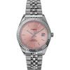 TIMEX Legacy Watch, Pink Dial, Stainless Steel, Mineral Glass, Quartz Movement, Women's, Silver, TW2W49800