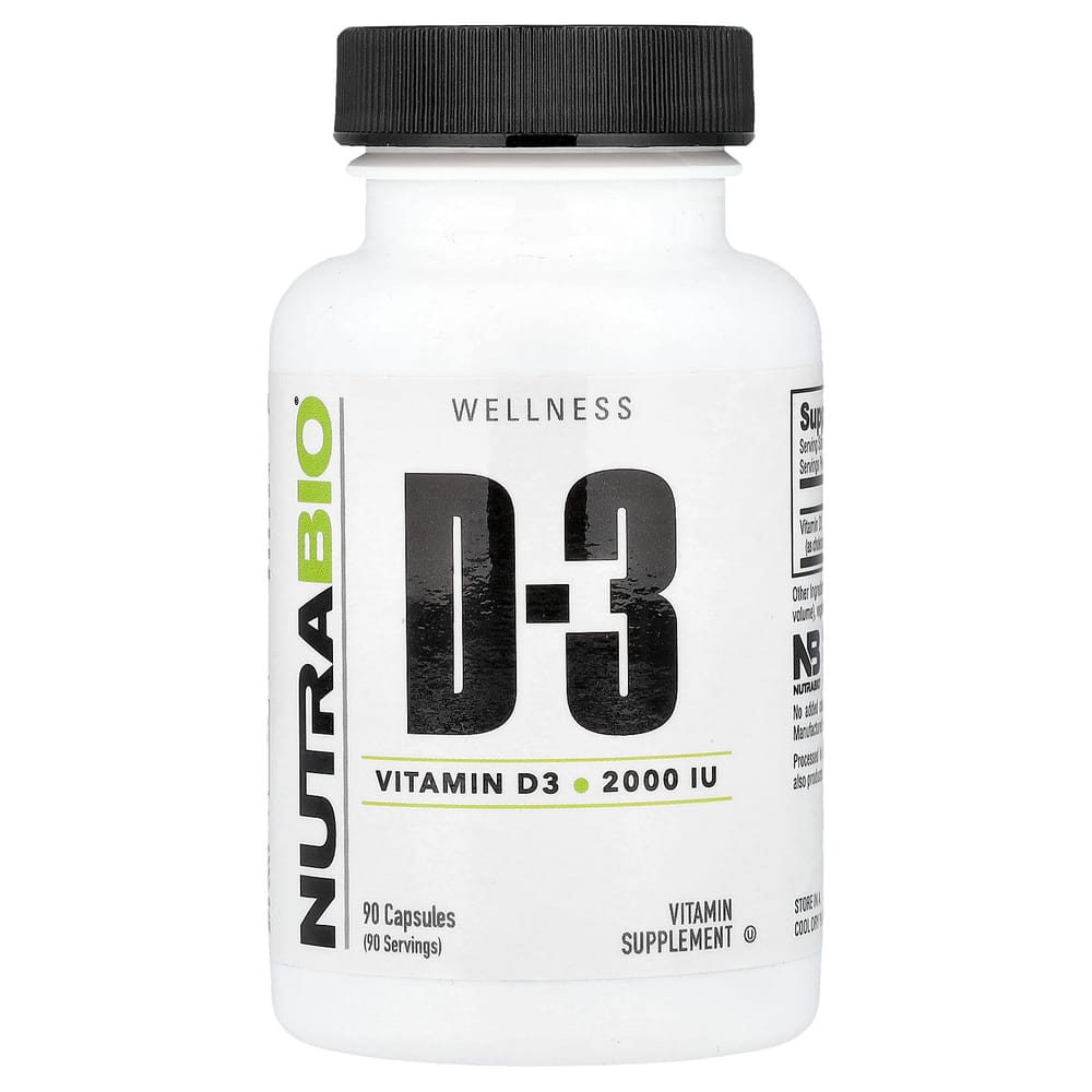 NutrabioLabs Vitamin D3 50mcg (2000IU) 90 Softgels