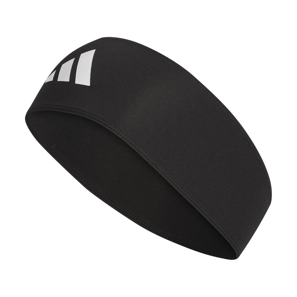 adidas Унисекс, для взрослых, Alphaskin, Широкая посадка, Спортивная, Один размер, Повязка на голову, Черный/Белый,