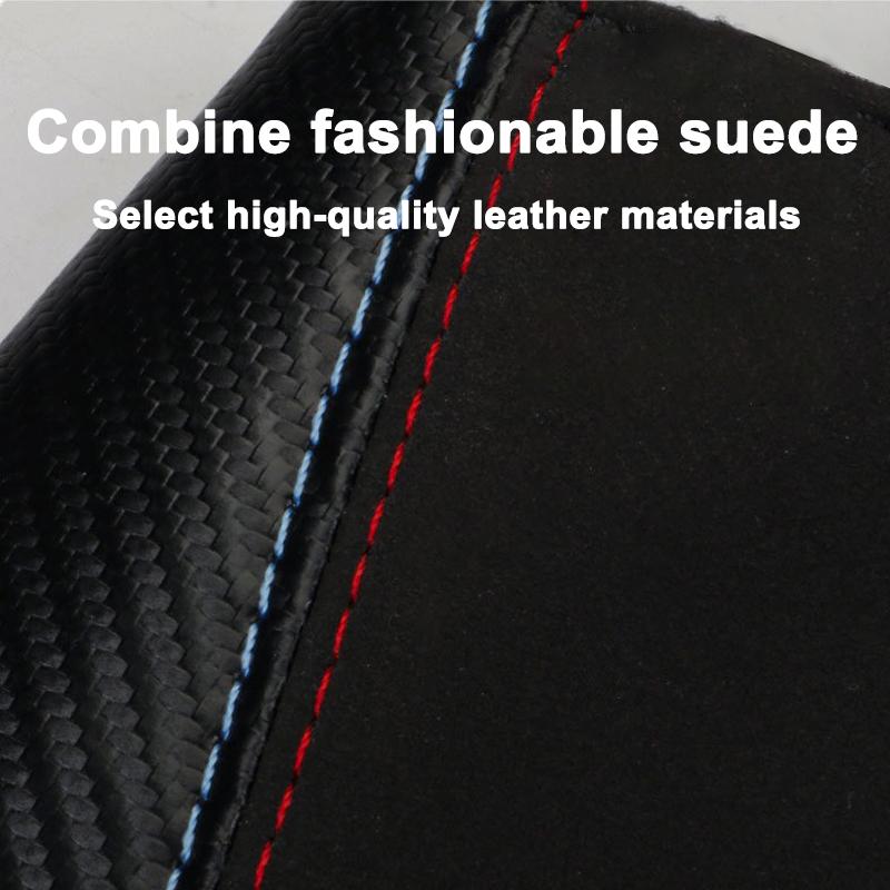BBKS3 Car Hand Brake Cover For BMW 1 3 5 7 Series X1 X3 X4 X5 F10 F15 F16 F20 F30 F18 F25 M3 M4 E34 M5 Suede Handbrake Grips Protector