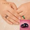 Unisex Female Male Heart Heartbeats Color Changeable by Mood Band Lovers Couple Ring
