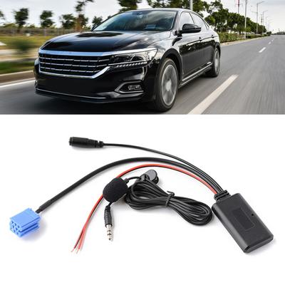 Автомобильный беспроводной Bluetooth-совместимый AUX аудиоадаптер микрофон для Blaupunkt Radio Замена ISO 8Pin Кабель-адаптер