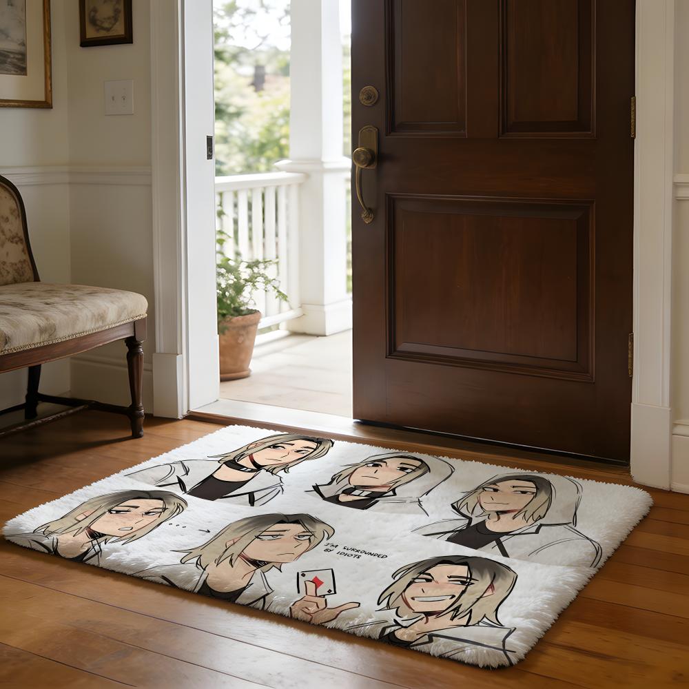 AAlice In Borderland Floor Mat Soft Flannel Absorbent Mat Non-Slip Rug Home Bedroom Bathroom
