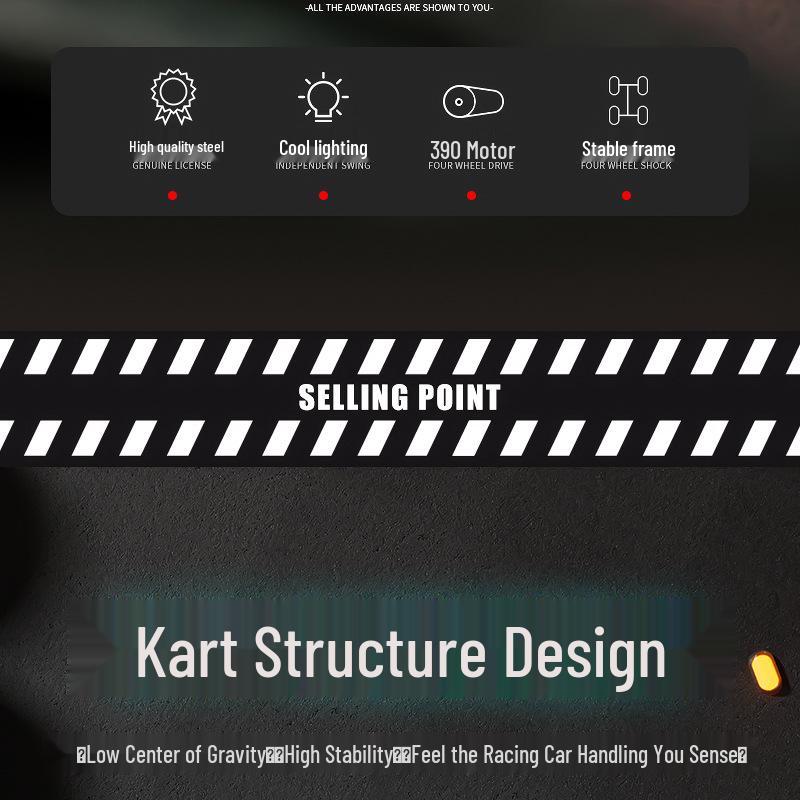 Складной детский электрический картинг - Машинка на радиоуправлении для мальчиков и девочек