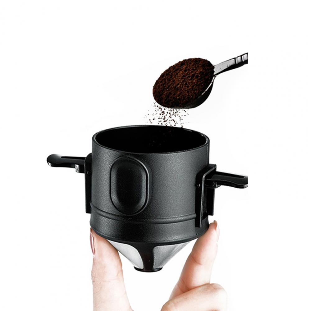 Пуровер кофейная воронка из нержавеющей стали, кофеварка, двухслойный фильтр, экологичный конусный фильтр, легко чистить, многоразовый кофе