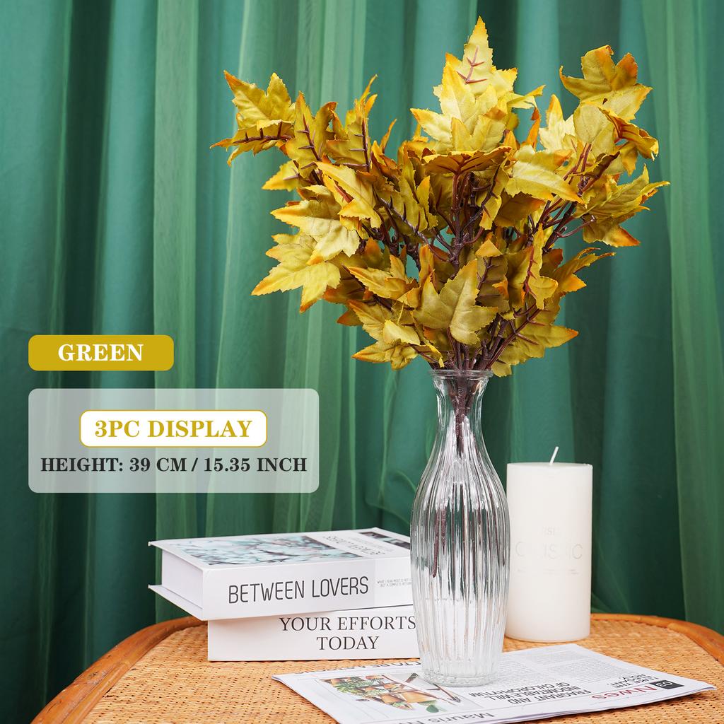 Artificial Canadian Maple Leaves Flower Arrangement Fall Thanksgiving Harvest Decor Home Party Wedding Centerpieces Decoration