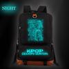 KPop Demon Hunters Demon Hunters Korean Version Double Shoulder Luminous Bag Cross-border Fashion Primary and Secondary School School Bag