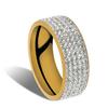 Унисекс Мужчины Женщины Стразы Пять Рядов Свадебное Инкрустированное Кольцо Костяшки Пары Кольцо