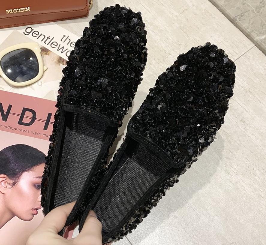 Женские плоские блестящие кроссовки повседневные женские слипоны на блестящей платформе удобные туфли-лоферы больших размеров km87