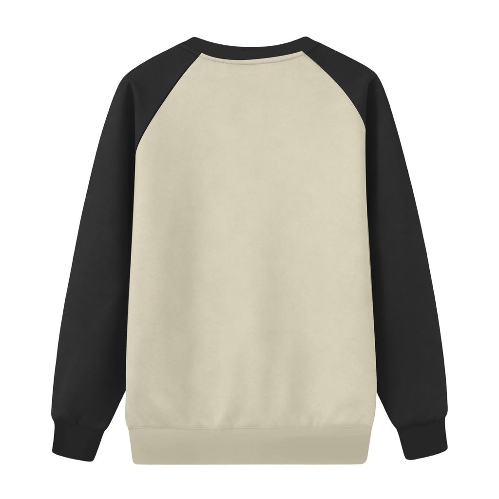 Мужской свитшот с круглым вырезом, на флисовой подкладке, плотный, однотонный