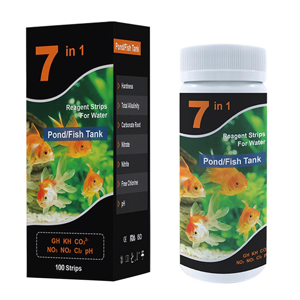 7 в 1 Тестовые полоски для аквариума Тестовые полоски для воды в бассейне, пруду, аквариуме Тестирование для пресной и соленой воды