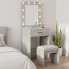 Makeup Table Concrete Grey 50 x 41 x 135 cm Particleboard