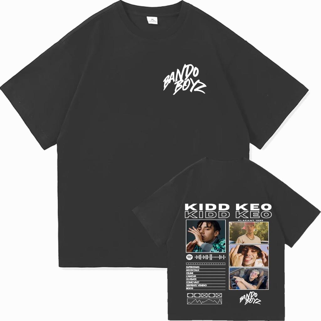 Футболки унисекс с принтом рэпера Kidd Keo Bando Boyz Tour, женская модная уличная футболка Y2K, повседневная хлопковая футболка высокого качества, оверсайз, уютная