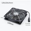 120x25mm DC 12V cooling fan 12cm with 110V 220V AC Speed Controller 3V to 12V for Receiver Xbox DVR Component Cooler