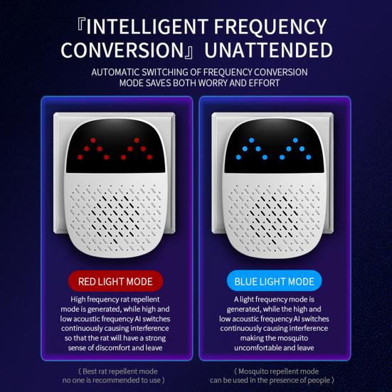 Yousheng Smart Ultrasonic Pest Repeller Insect Rodent Ultra-High Frequency Pulse Waves UK Plug Indoor Mouse Control Device Insect Repeller