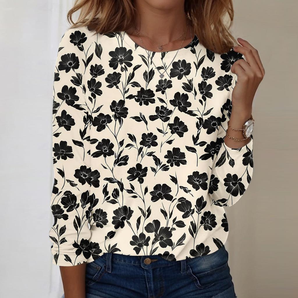 Рубашки с длинным рукавом для женщин, милые футболки с графическим принтом, блузки, повседневные базовые топы больших размеров, пуловеры