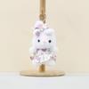 Cute Plush Bunny Doll Keychain Accessory Soft Pp Cotton Adorable Rabbit Figurine In Colorful Dress