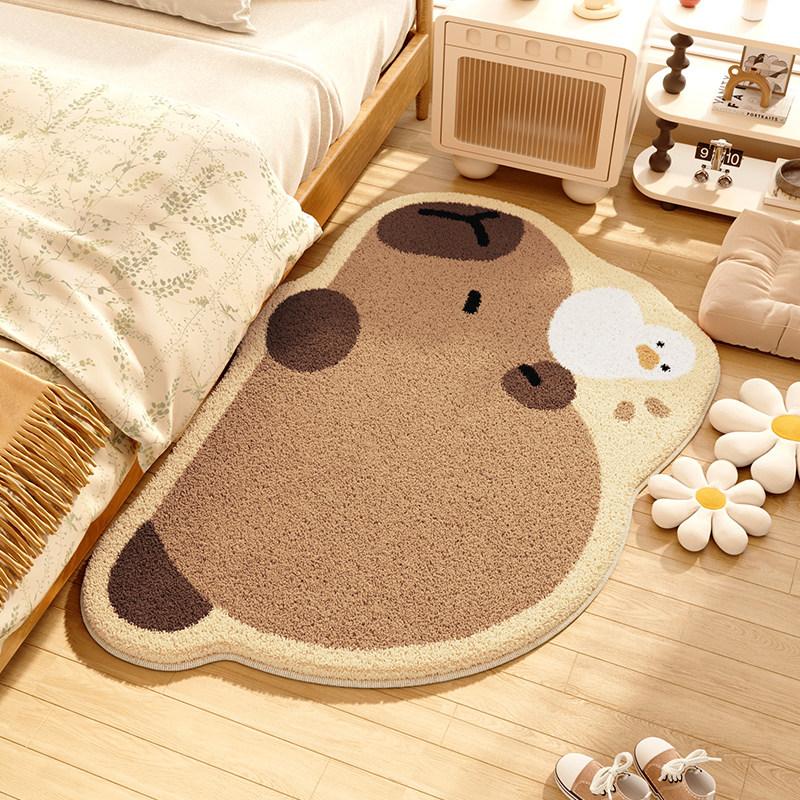 Style Carpets for Living Room Cute Penguin Bedroom Decor Carpet Fluffy Soft Irregular Bedside Rug Home Plush Floor Mat
