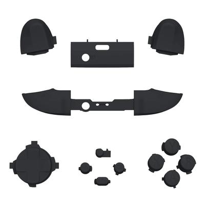 EXtremeRate Однотонные сменные кнопки для Xbox Series X LB RB LT RT Бамперы Триггеры ABXY Синхронизация Кнопка Share & X, D-pad Start/Back [Черный]