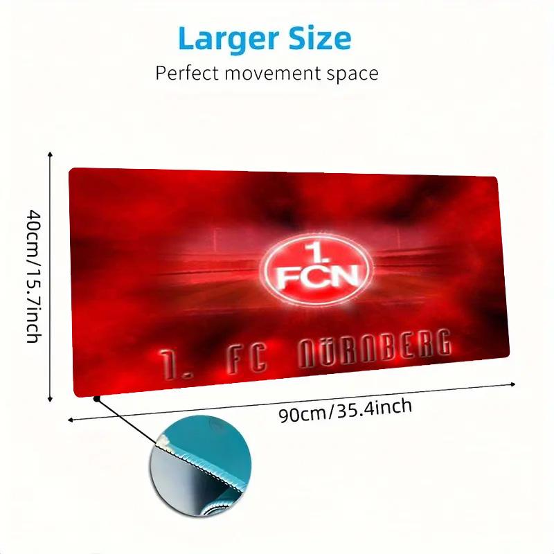 1.FC Nürnberg Color Mouse Pad Large Gaming Table Cushion Non-slip Laptop Tablet Big Mousepad XXL Mat Mini PC Playmat With Lock edge