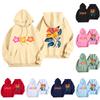 Women's Fashion Lightweight Long Sleeve Pullover With Pockets  Flowers Print Hoodie