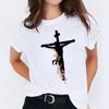 Women Cross Faith T Shirt Graphic Tees Christian Shirts for Religious Gift Casual Short Sleeve Letter Printed Summer Cute Graphic Tee Tops