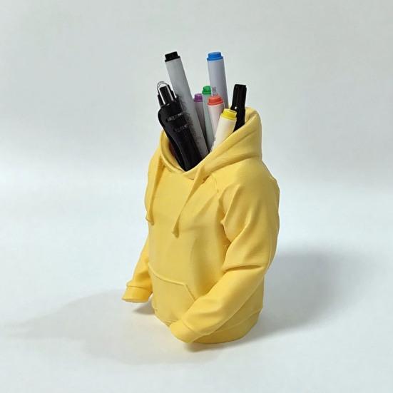 Креативный держатель для ручек Уникальный дизайн толстовки 3D-печатный настольный органайзер для ручек, карандашей, линеек, ножниц Просторное настольное хранение Офис, Школа